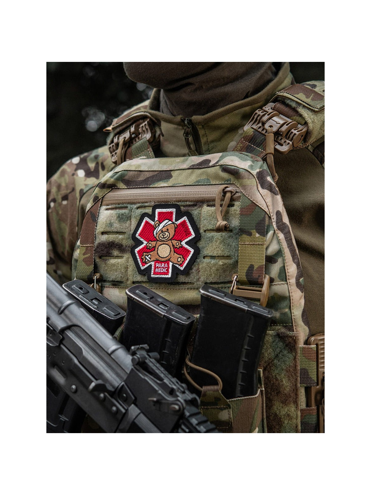 M-TAC Naszywka 3D Paramedic Miś Haftowana Brązowa