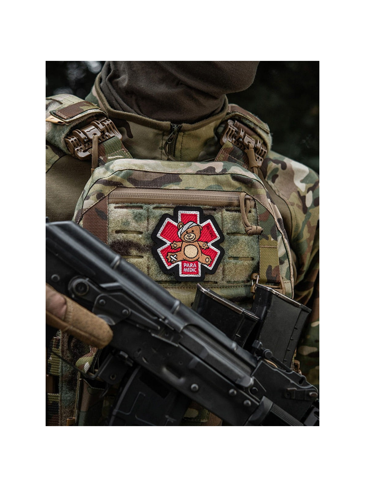 M-TAC Naszywka 3D Paramedic Miś Haftowana Brązowa
