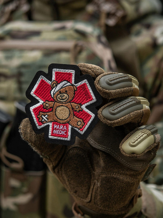M-TAC Naszywka 3D Paramedic Miś Haftowana Brązowa