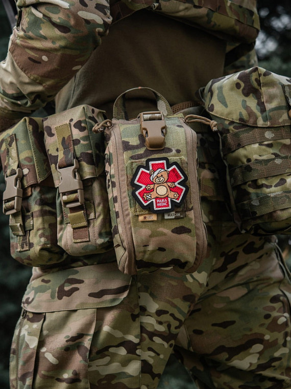 M-TAC Naszywka 3D Paramedic Miś Haftowana Brązowa