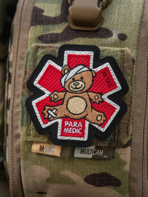 M-TAC Naszywka 3D Paramedic Miś Haftowana Brązowa