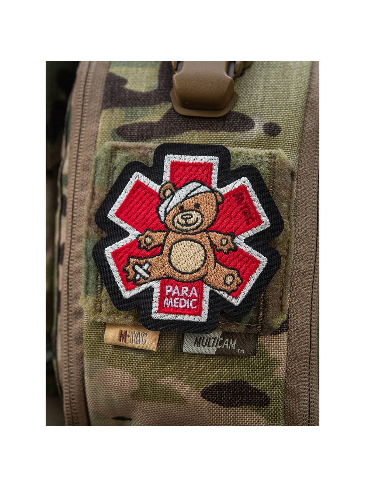 M-TAC Naszywka 3D Paramedic Miś Haftowana Brązowa