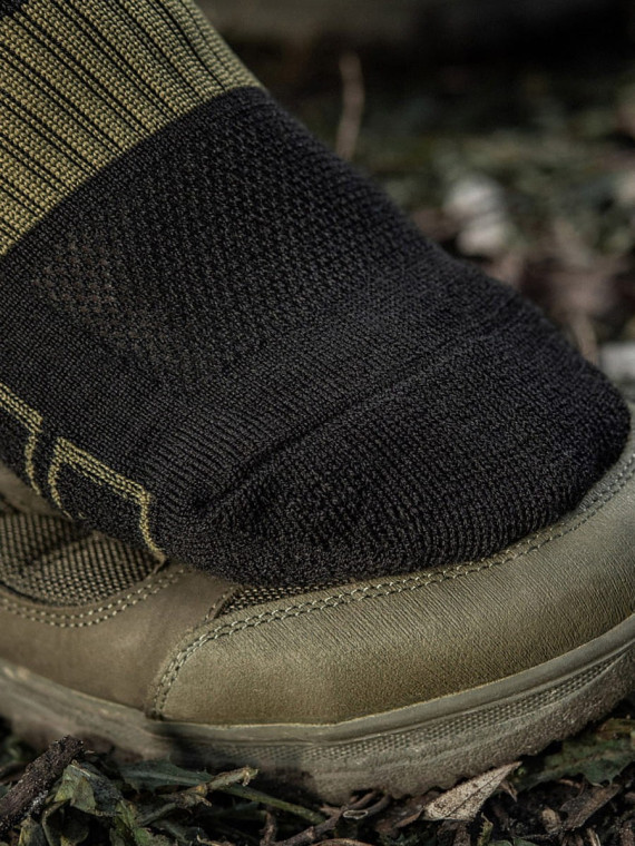 M-TAC Skarpety Zimowe trekkingowe Długie Czarno - oliwkowe 43-45
