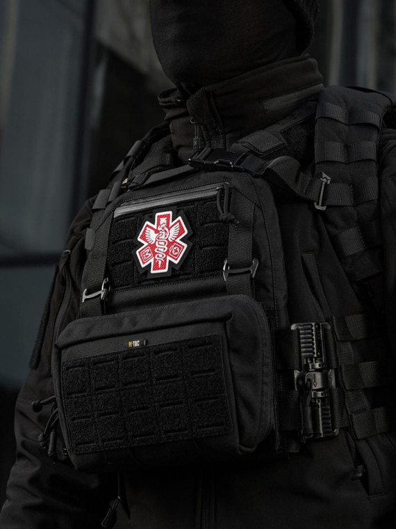 M-TAC NASZYWKA PARAMEDIC HAFTOWANA CZERWONA
