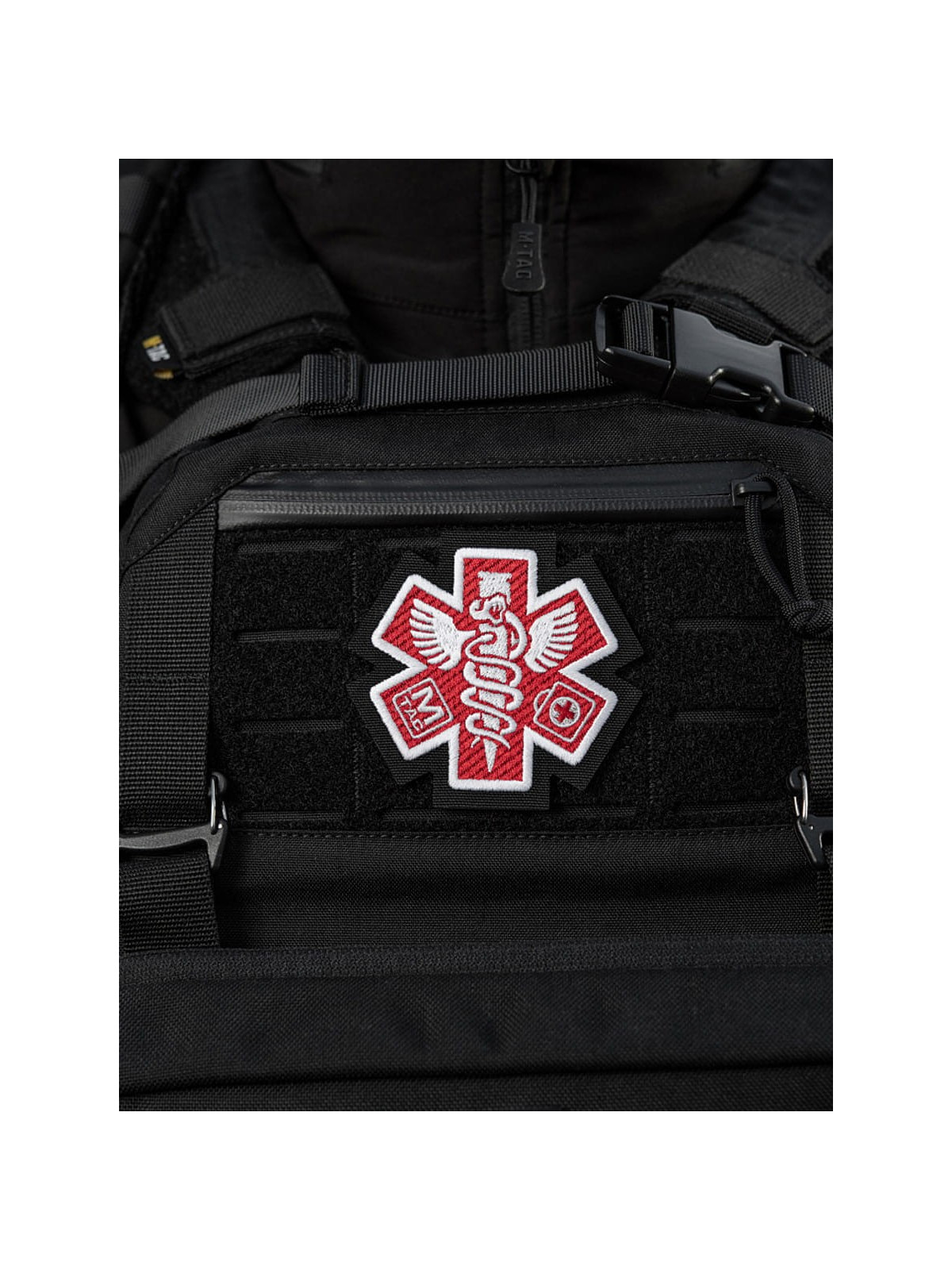 M-TAC NASZYWKA PARAMEDIC HAFTOWANA CZERWONA