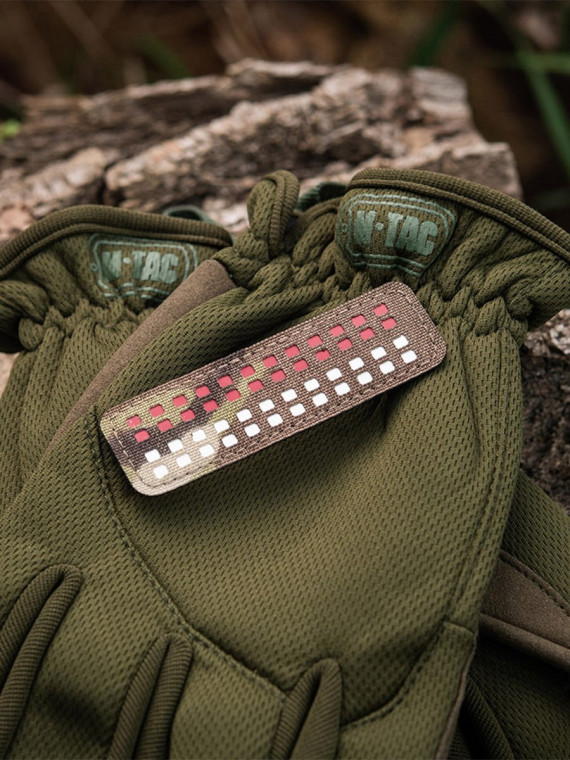M-TAC Naszywka Flaga Polska Mini Kwadraty Laser Cut 25x80mm Coyote