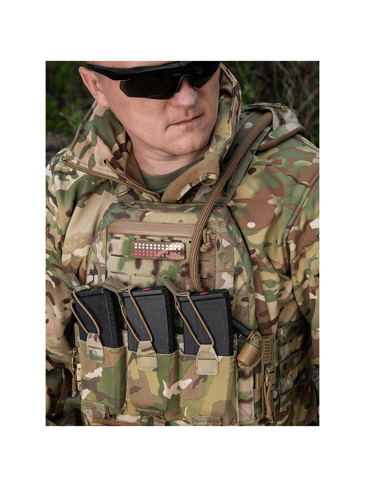 M-TAC Naszywka Flaga Polska Mini Kwadraty Laser Cut 25x80mm Multicam