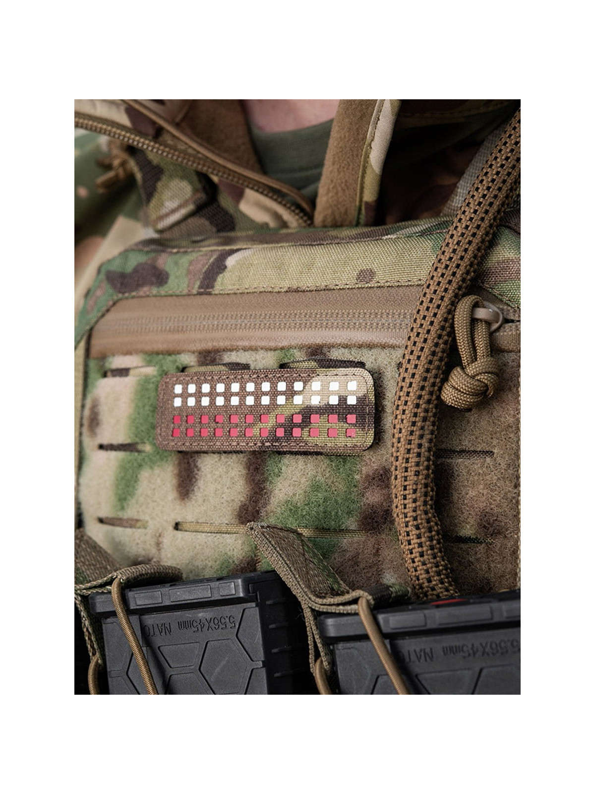 M-TAC Naszywka Flaga Polska Mini Kwadraty Laser Cut 25x80mm Multicam