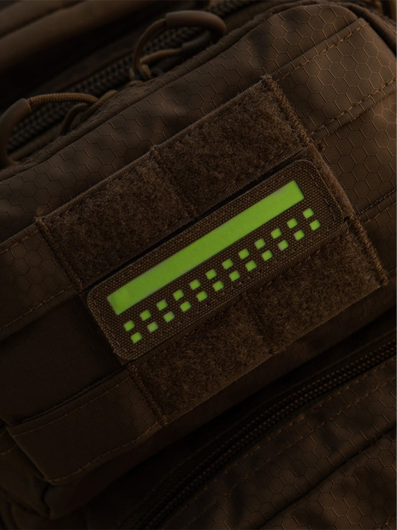 M-TAC Naszywka Flaga Polska Mini Kwadraty Laser Cut 25x80mm Coyote-Fluorescencyjny