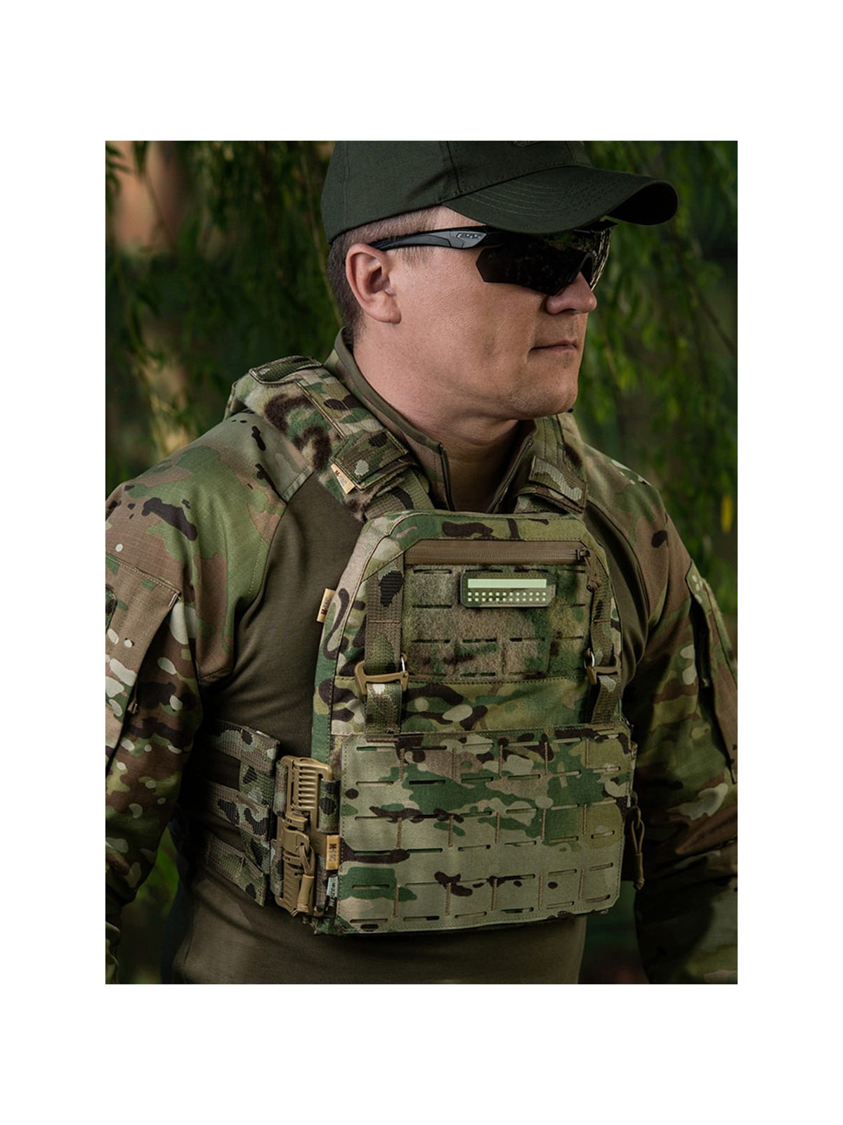 M-TAC Naszywka Flaga Polska Mini Kwadraty Laser Cut 25x80mm Multicam-Fluorescencyjny