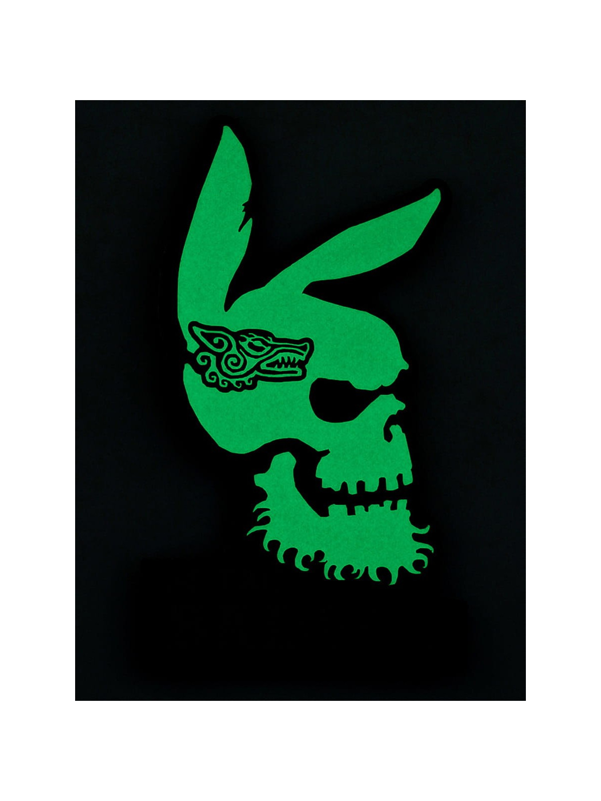 M-TAC NASZYWKA BAD BOY TATTOO CZARNA FLUORESCENCYJNA