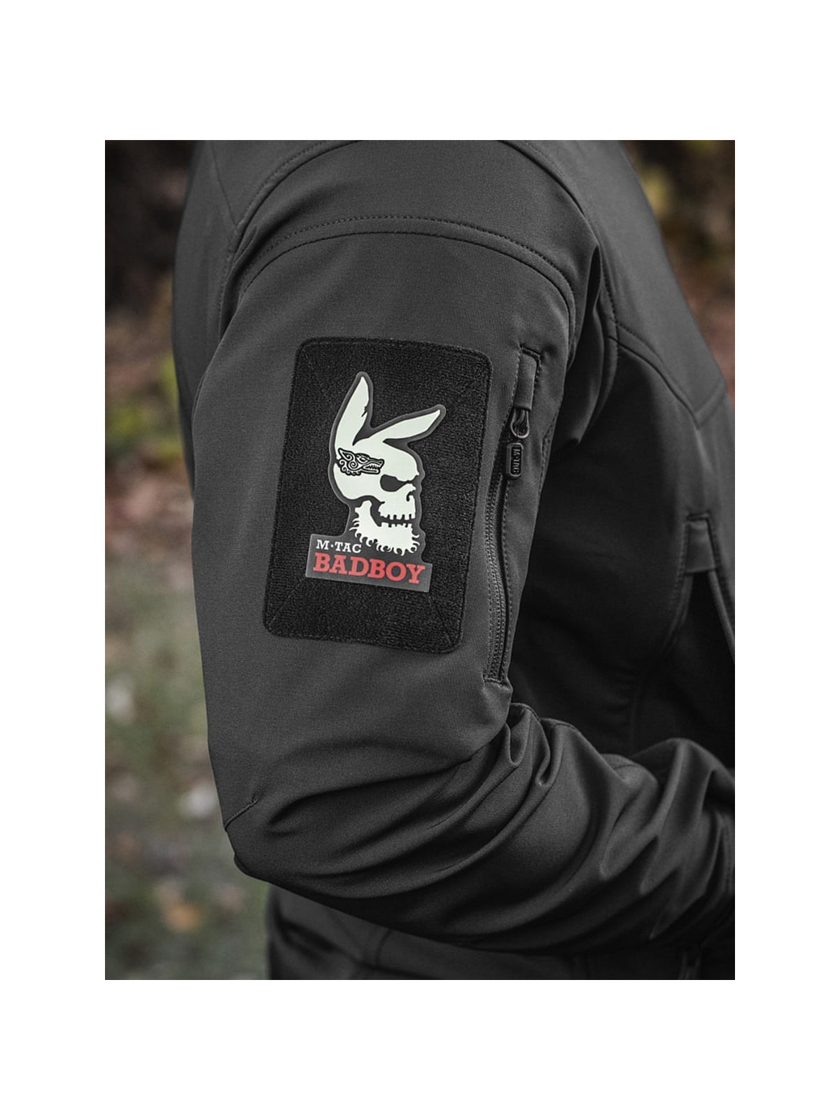 M-TAC NASZYWKA BAD BOY TATTOO CZARNA FLUORESCENCYJNA