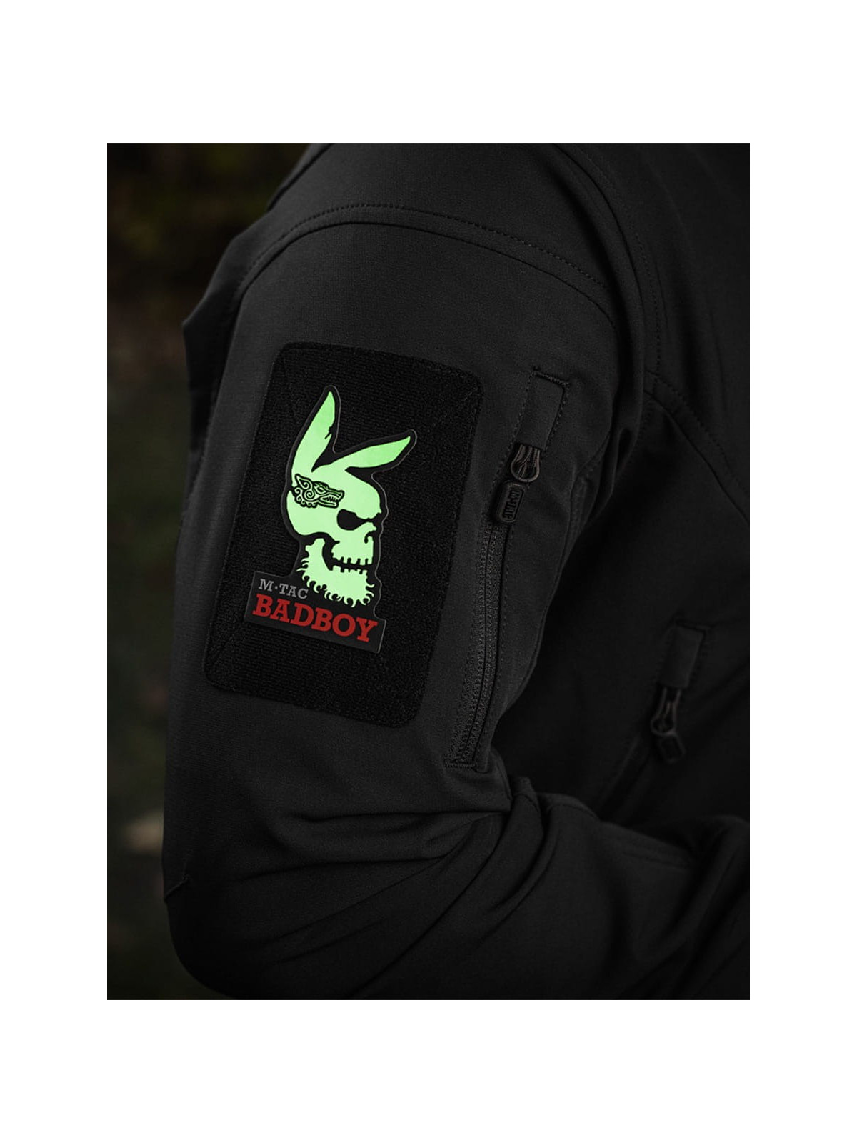 M-TAC NASZYWKA BAD BOY TATTOO CZARNA FLUORESCENCYJNA