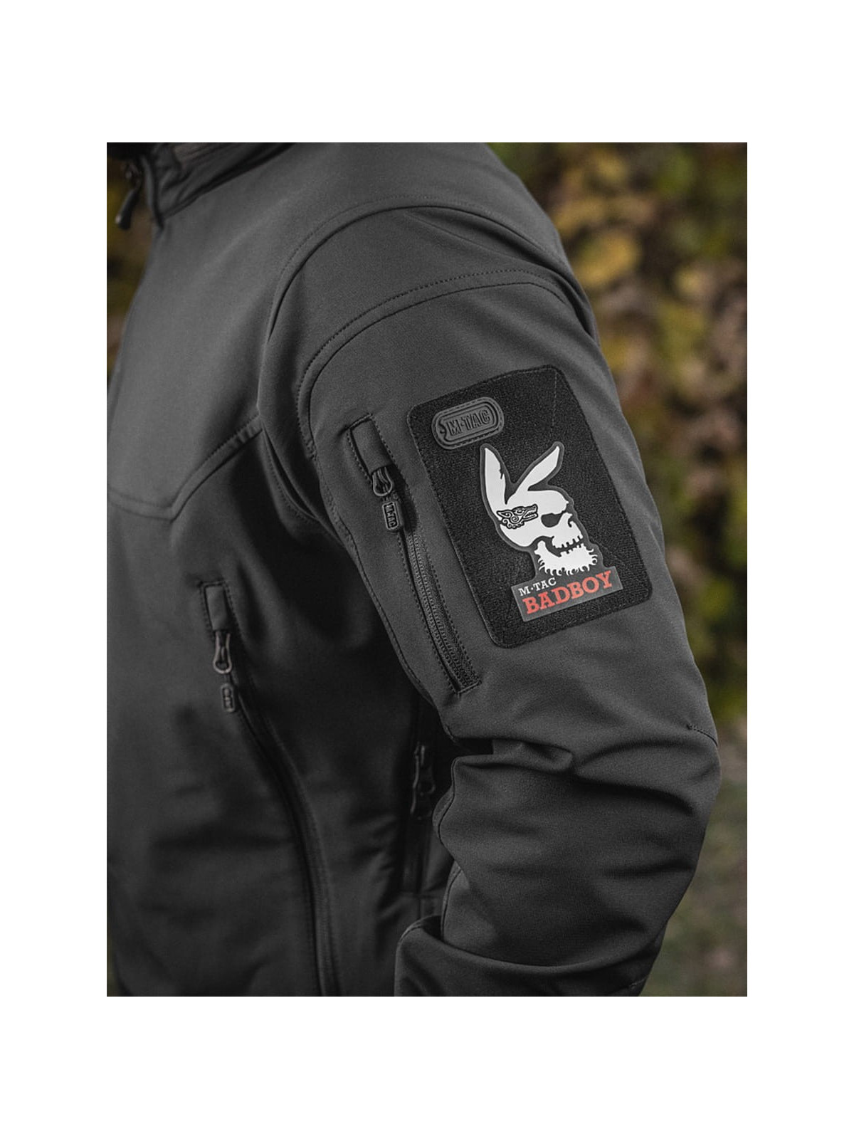 M-TAC NASZYWKA BAD BOY TATTOO CZARNA FLUORESCENCYJNA
