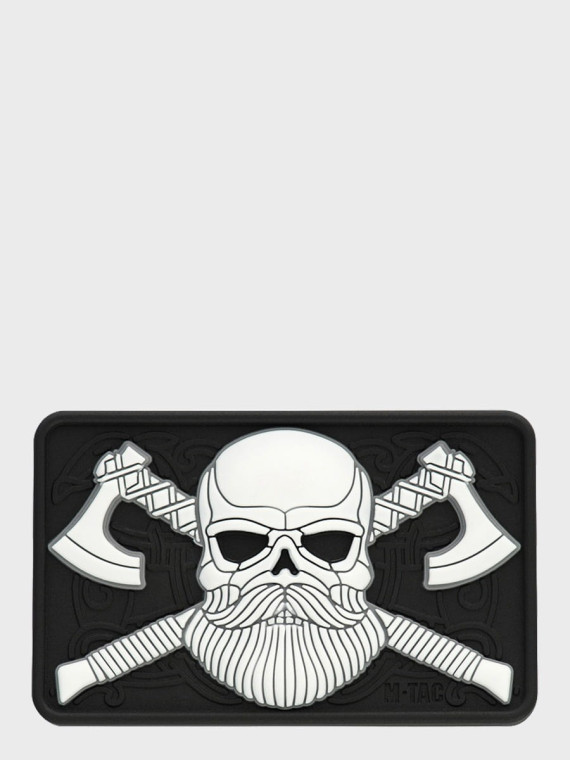 M-TAC NASZYWKA BEARDED SKULL 3D PVC CZARNO-BIAŁA