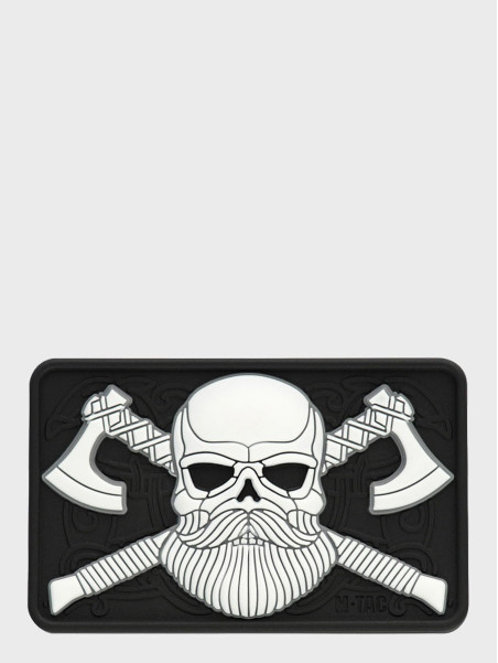 M-TAC NASZYWKA BEARDED SKULL 3D PVC CZARNO-BIAŁA
