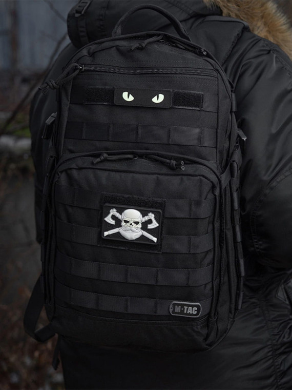 M-TAC NASZYWKA BEARDED SKULL 3D PVC CZARNO-BIAŁA