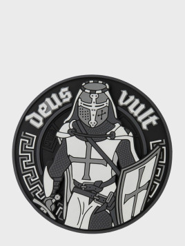 M-TAC Naszywka 3d Deus Vult PVC Czarno-Biała