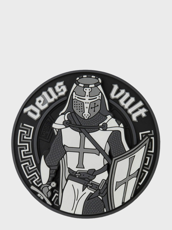 M-TAC Naszywka 3d Deus Vult PVC Czarno-Biała