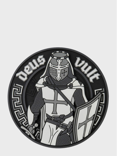 M-TAC Naszywka 3d Deus Vult PVC Czarno-Biała