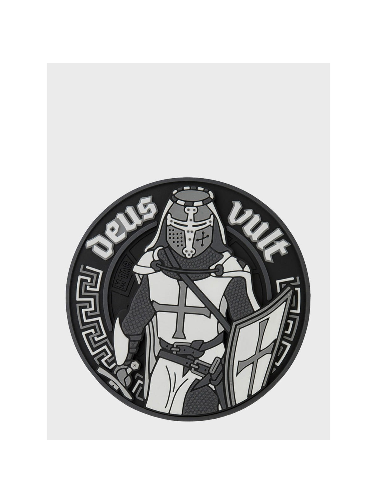 M-TAC Naszywka 3d Deus Vult PVC Czarno-Biała