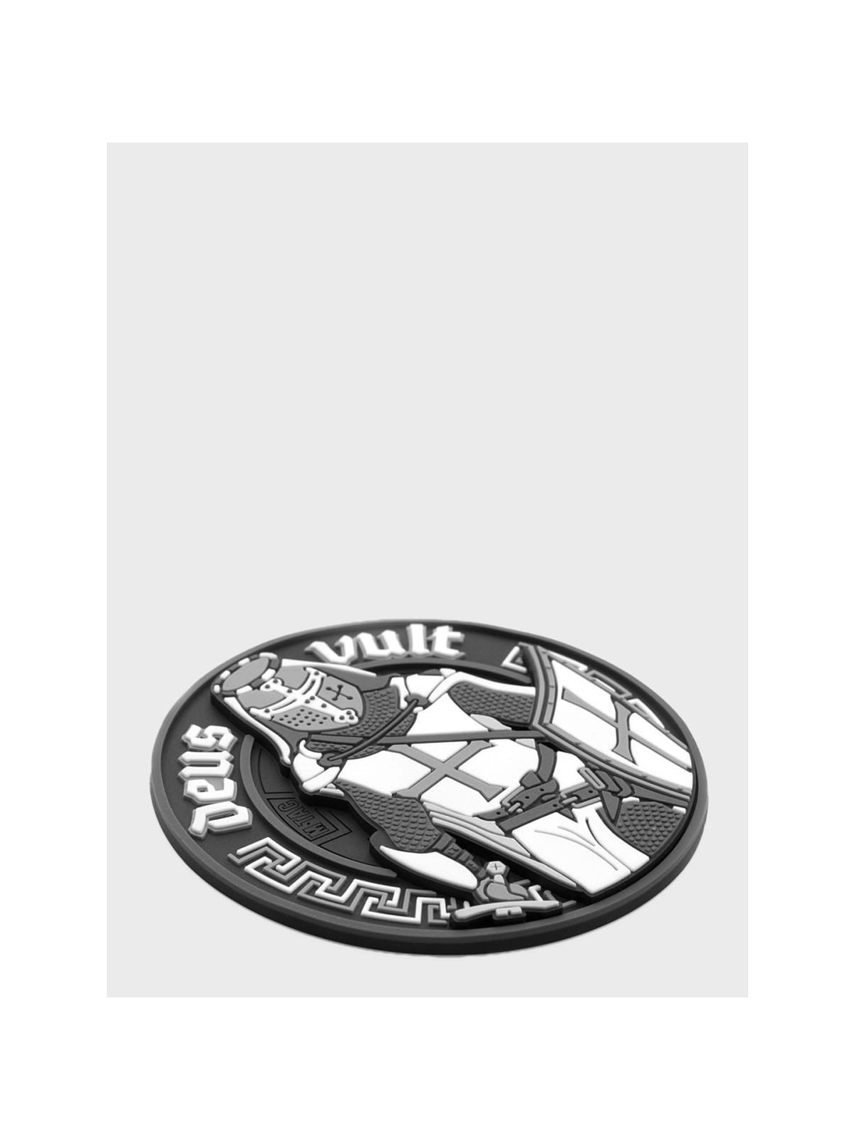M-TAC Naszywka 3d Deus Vult PVC Czarno-Biała