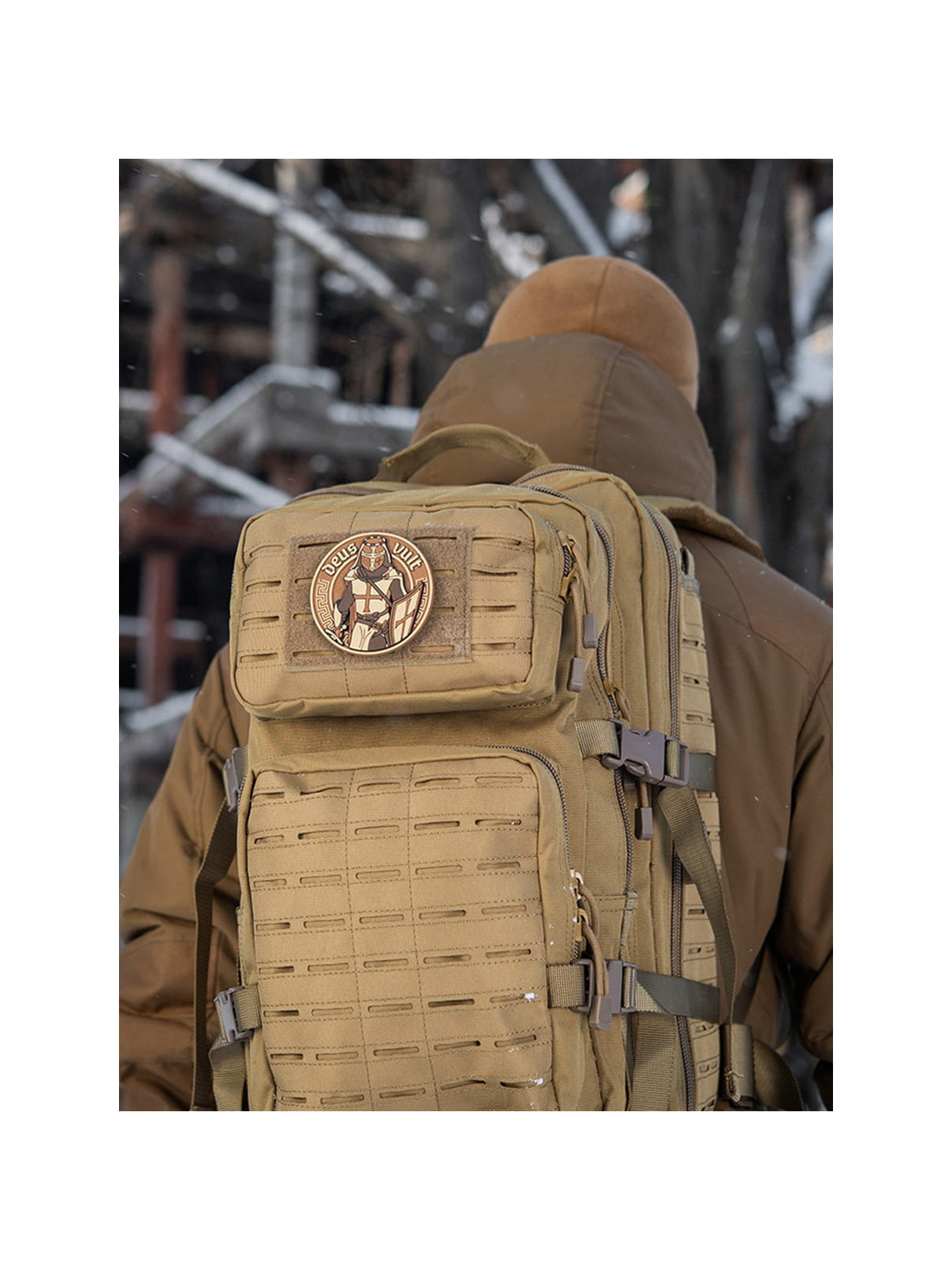 M-TAC Naszywka 3d Deus Vult PVC Coyote