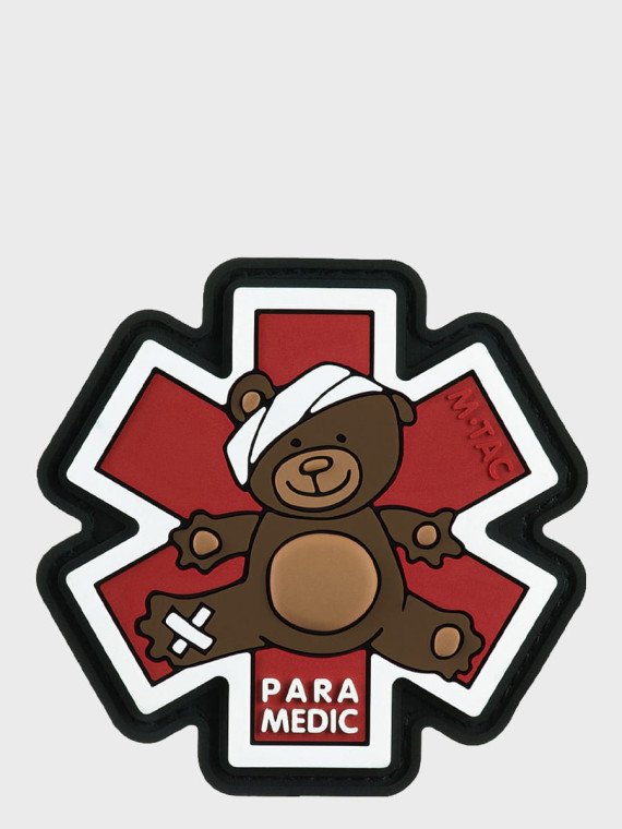 M-TAC Naszywka 3D Paramedic Miś PVC Brązowa