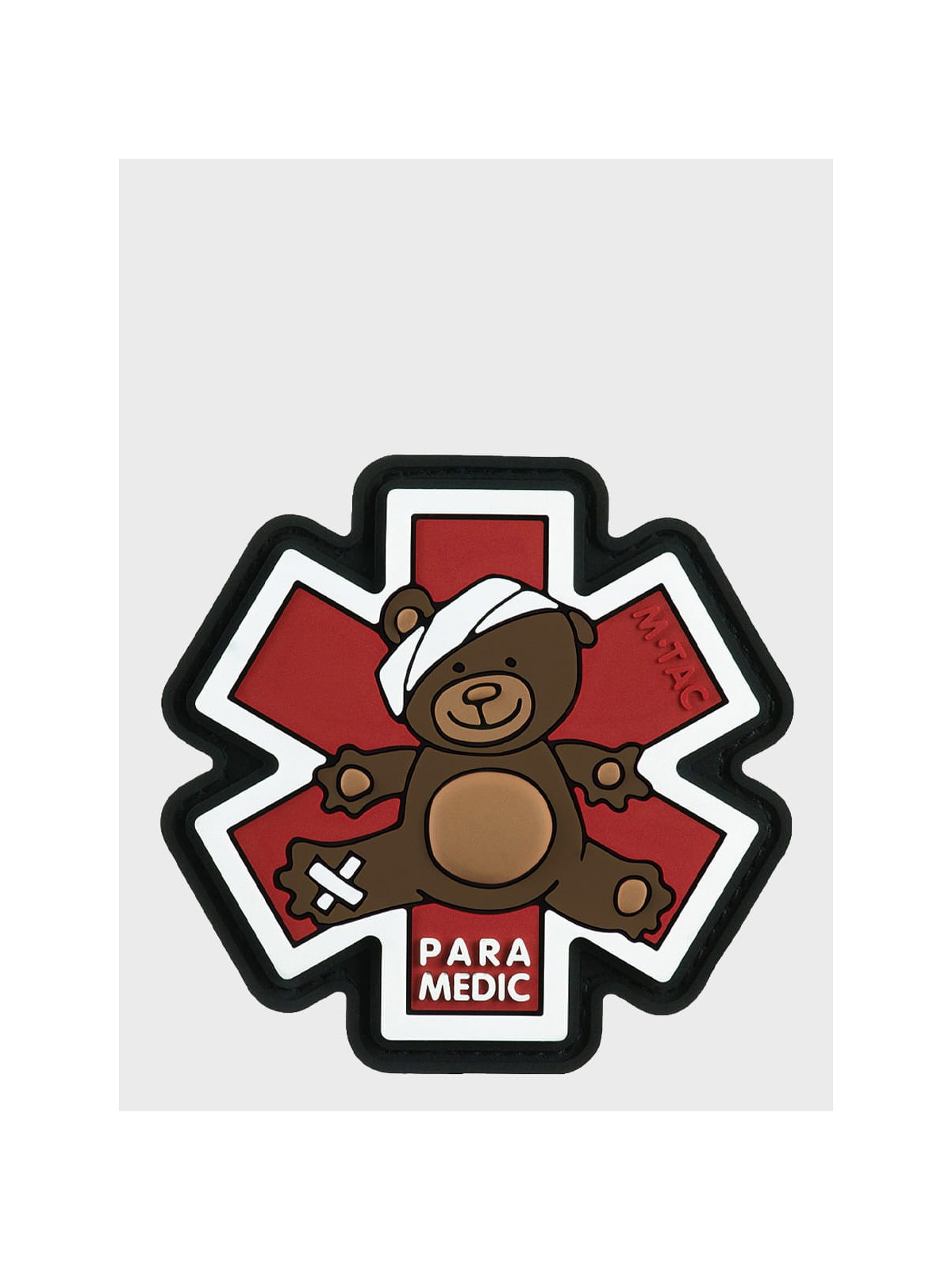 M-TAC Naszywka 3D Paramedic Miś PVC Brązowa
