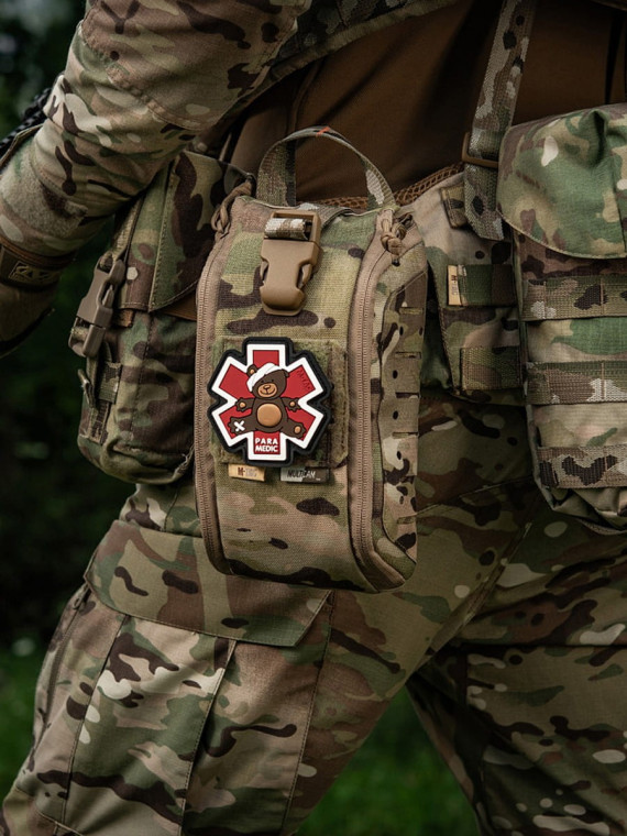 M-TAC Naszywka 3D Paramedic Miś PVC Brązowa