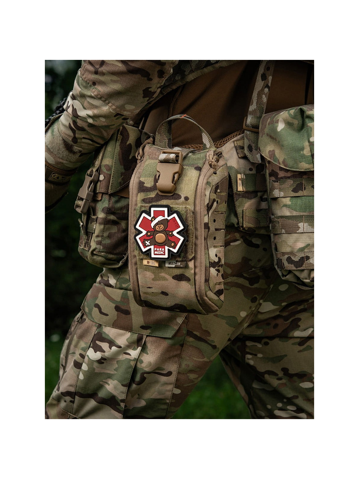M-TAC Naszywka 3D Paramedic Miś PVC Brązowa