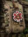 M-TAC Naszywka 3D Paramedic Miś PVC Brązowa