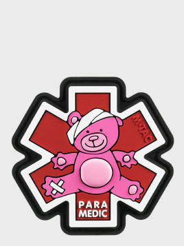 M-TAC Naszywka 3D Paramedic Miś PVC Różowa