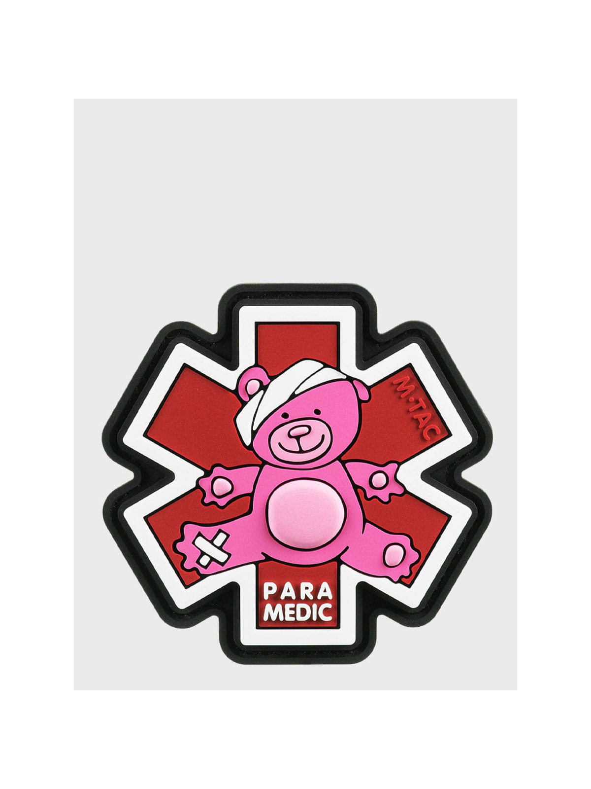 M-TAC Naszywka 3D Paramedic Miś PVC Różowa