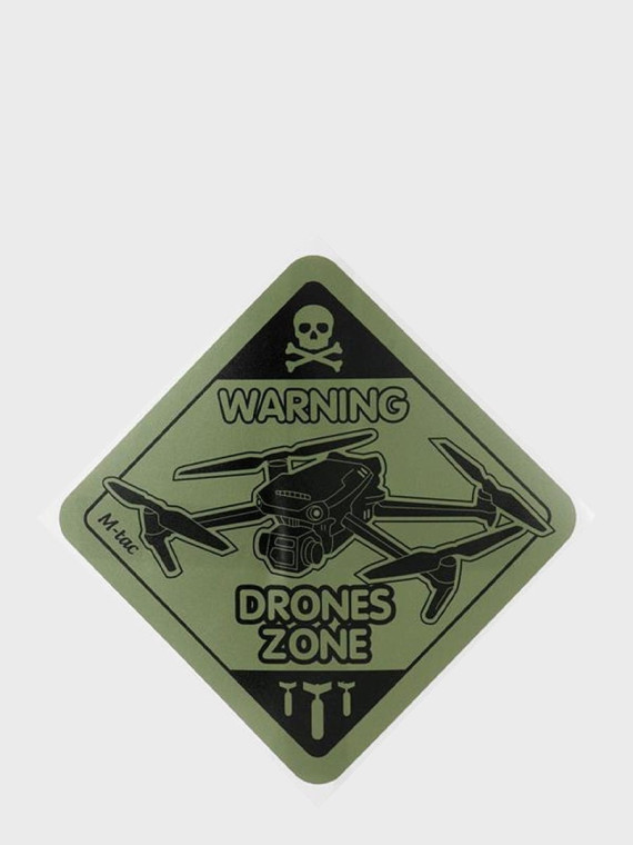 M-TAC Naklejka Drones Zone Large Oliwkowa