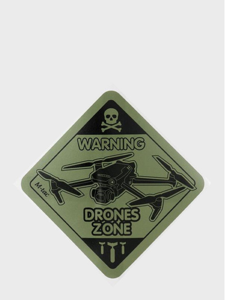 M-TAC Naklejka Drones Zone Large Oliwkowa