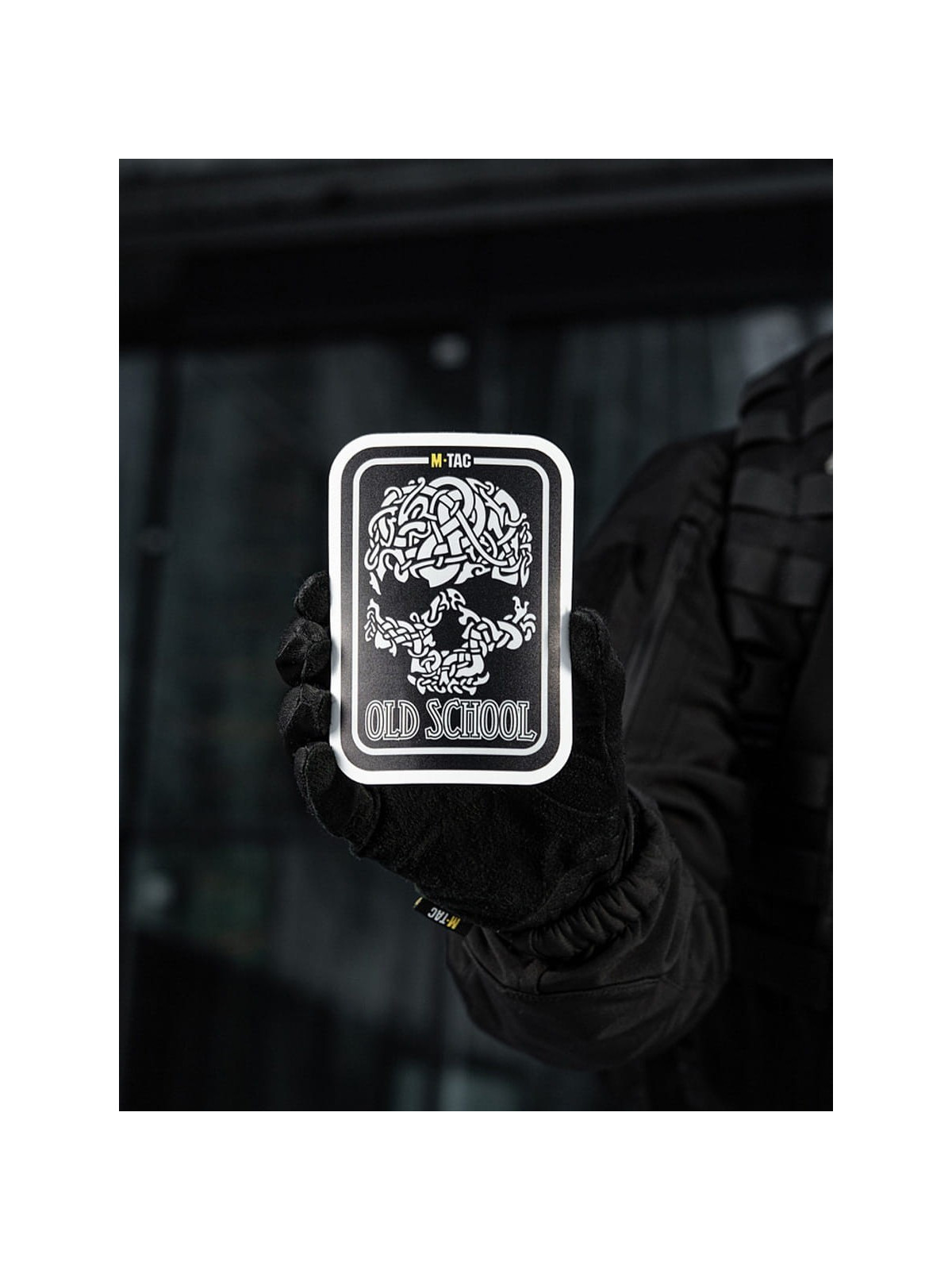 M-TAC Naklejka Old Skull Large Odblaskowa
