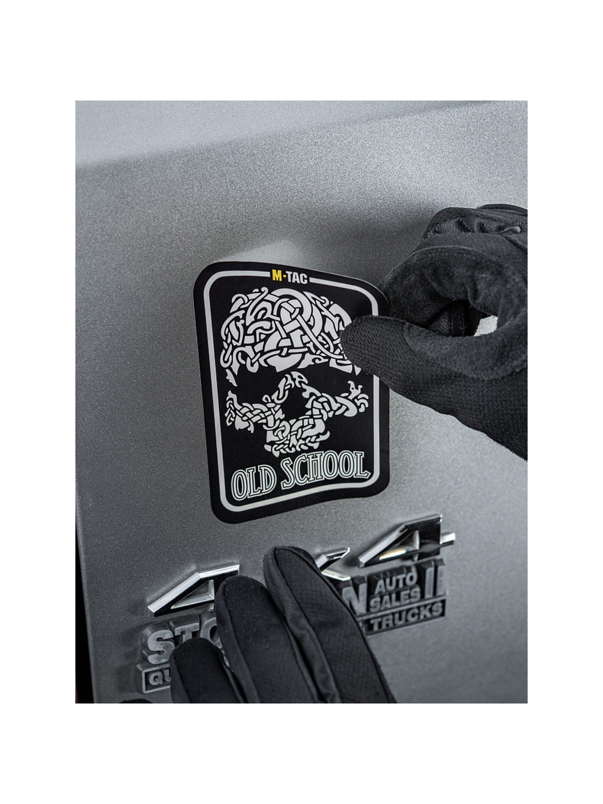 M-TAC Naklejka Old Skull Large Odblaskowa
