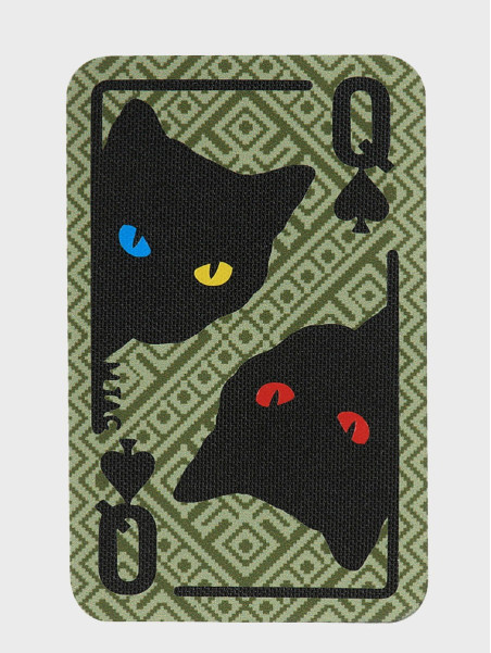 M-TAC NASZYWKA KARTA QUEEN OF SPADES OLIWKOWY