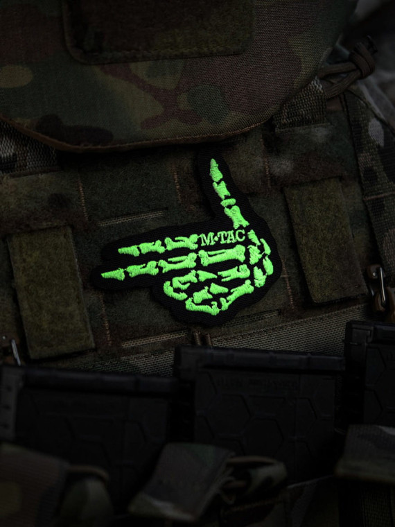 M-TAC NASZYWKA SKELETON SHOOTER HAFTOWANA FLUORESCENCYJNA
