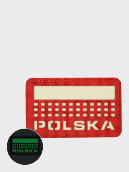 M-TAC Naszywka Polska Laser Cut Rzep 50x80mm Czerwona Fluorescencyjna