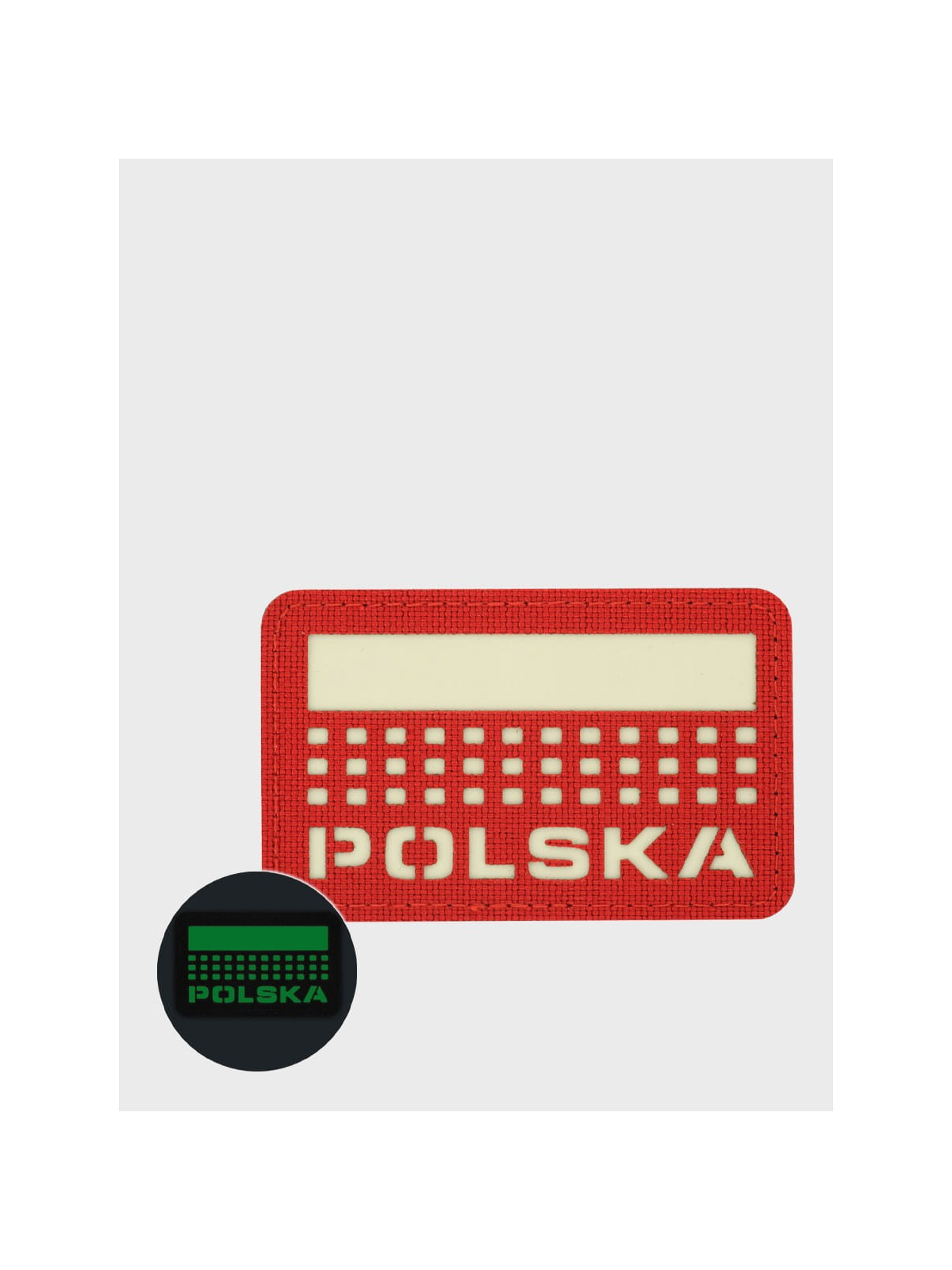M-TAC Naszywka Polska Laser Cut Rzep 50x80mm Czerwona Fluorescencyjna