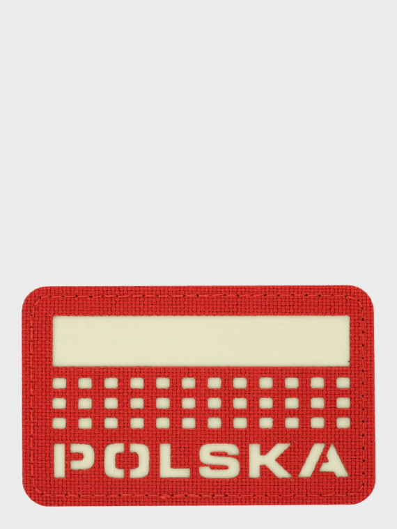 M-TAC Naszywka Polska Laser Cut Rzep 50x80mm Czerwona Fluorescencyjna
