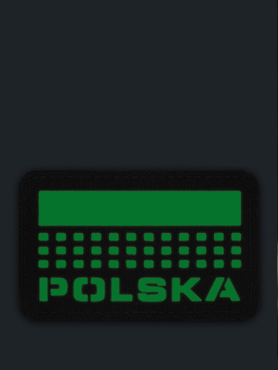 M-TAC Naszywka Polska Laser Cut Rzep 50x80mm Czerwona Fluorescencyjna