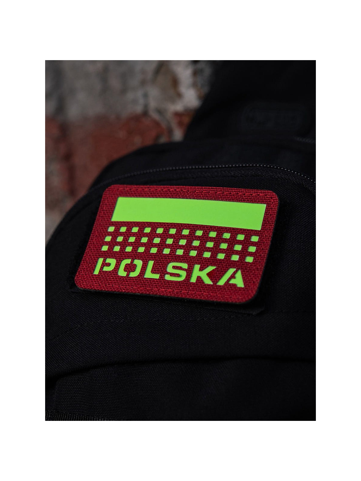 M-TAC Naszywka Polska Laser Cut Rzep 50x80mm Czerwona Fluorescencyjna