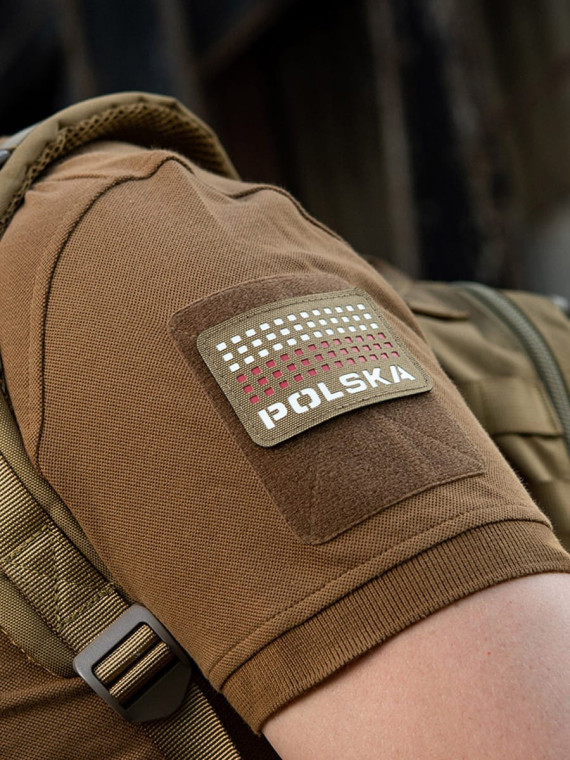 M-TAC Naszywka Polska Laser Cut Rzep 50x80mm Coyote