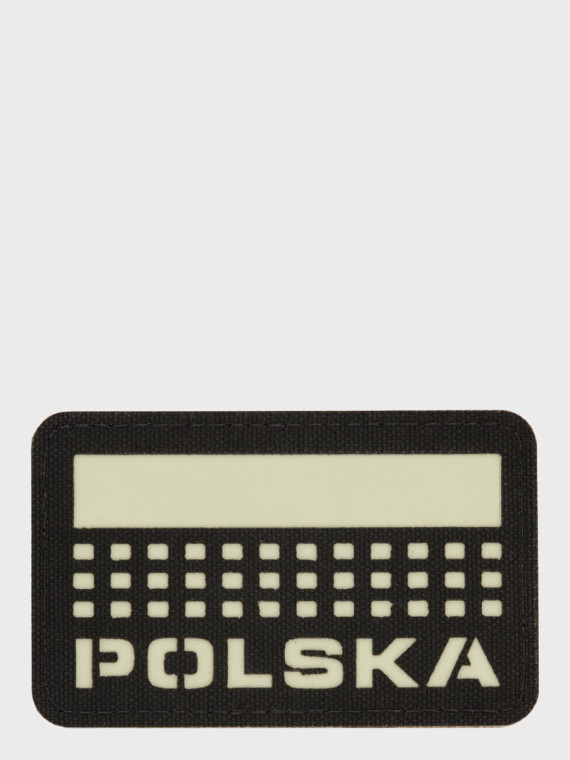 M-TAC Naszywka Polska Laser Cut Rzep 50x80mm Czarna Fluorescencyjna