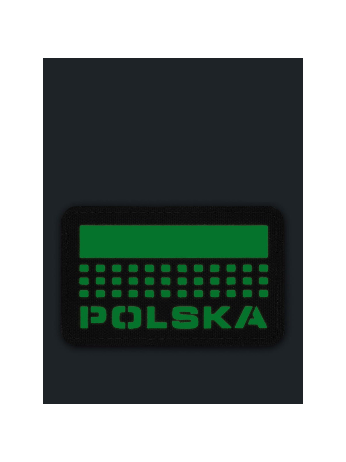 M-TAC Naszywka Polska Laser Cut Rzep 50x80mm Czarna Fluorescencyjna