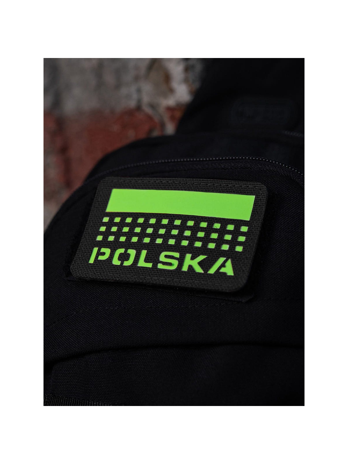 M-TAC Naszywka Polska Laser Cut Rzep 50x80mm Czarna Fluorescencyjna