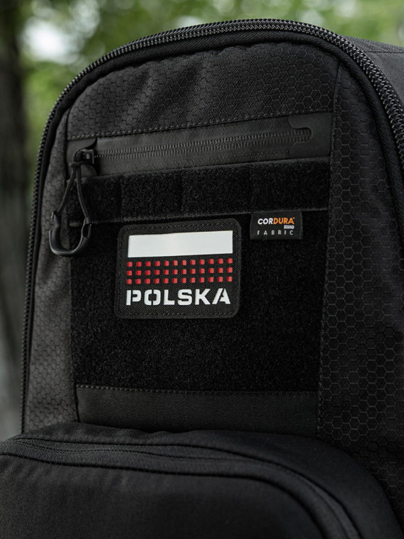 M-TAC Naszywka Polska Laser Cut Rzep 50x80mm Czarna